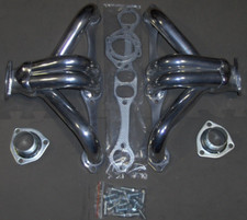 Small Block Chevy Ceramic Coated Hugger Headers Shorty 350 400 Sbc Display