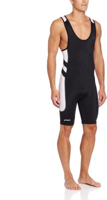 ASICS Men's Unrestrained Wrestling Singlet Black/White 2XS New w Tags Free Ship