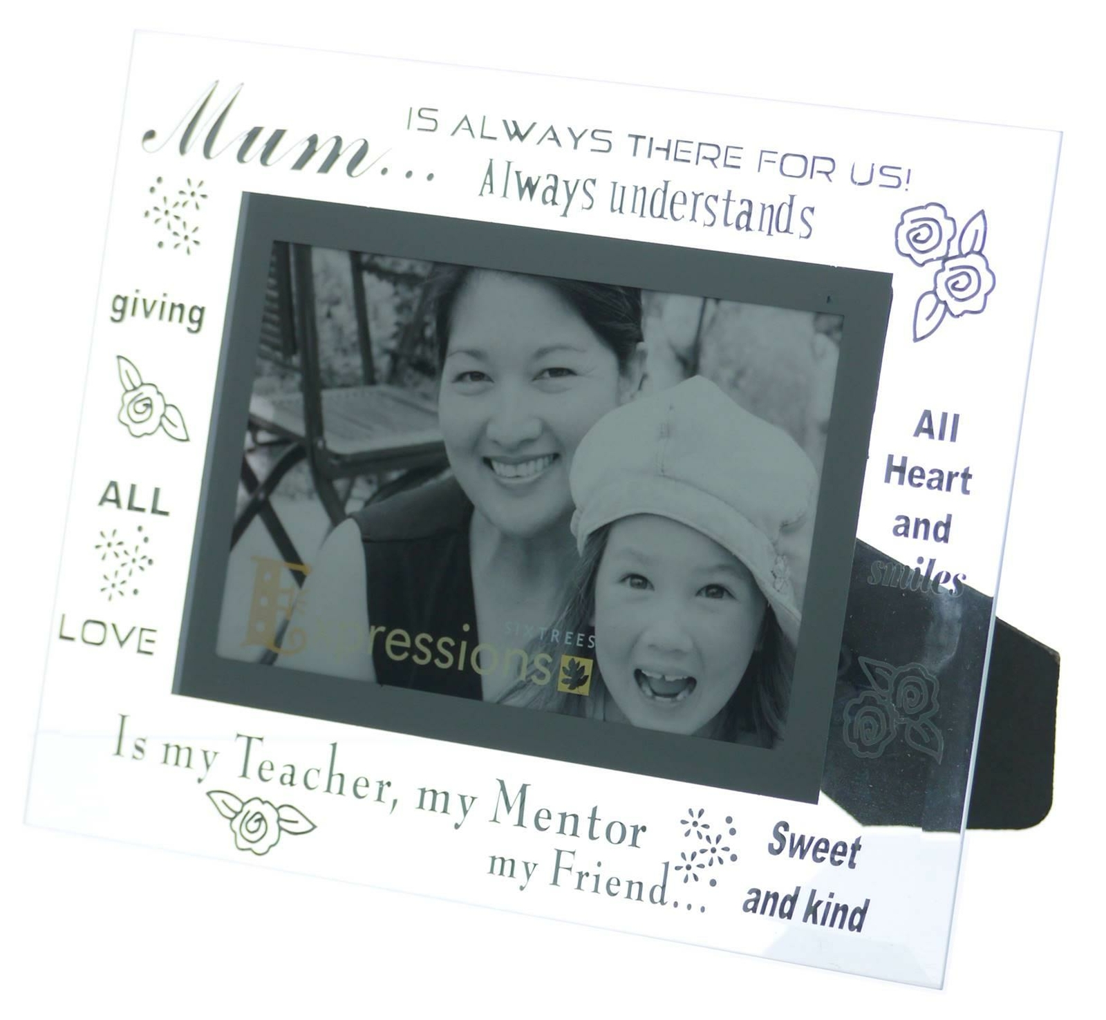 Sixtrees Girlfriend Glass & Mirror Photo Frame - 6x4 Inch, Heartfelt Words, Stand Included, Bevelled Edge - View #10