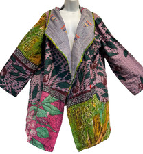 Nwtfunky Stuff Hippy Quilted Vintage Cotton Kantha Revesible Jacket Coat Top 3x