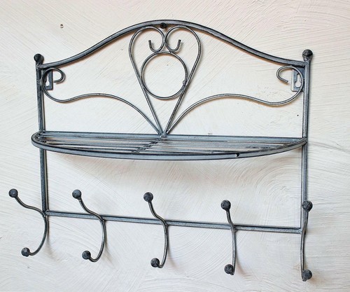 Wandgarderobe Vintage Garderobe Wand 20122 38 cm Kleiderhaken Wandregal Haken - Bild 3 von 7