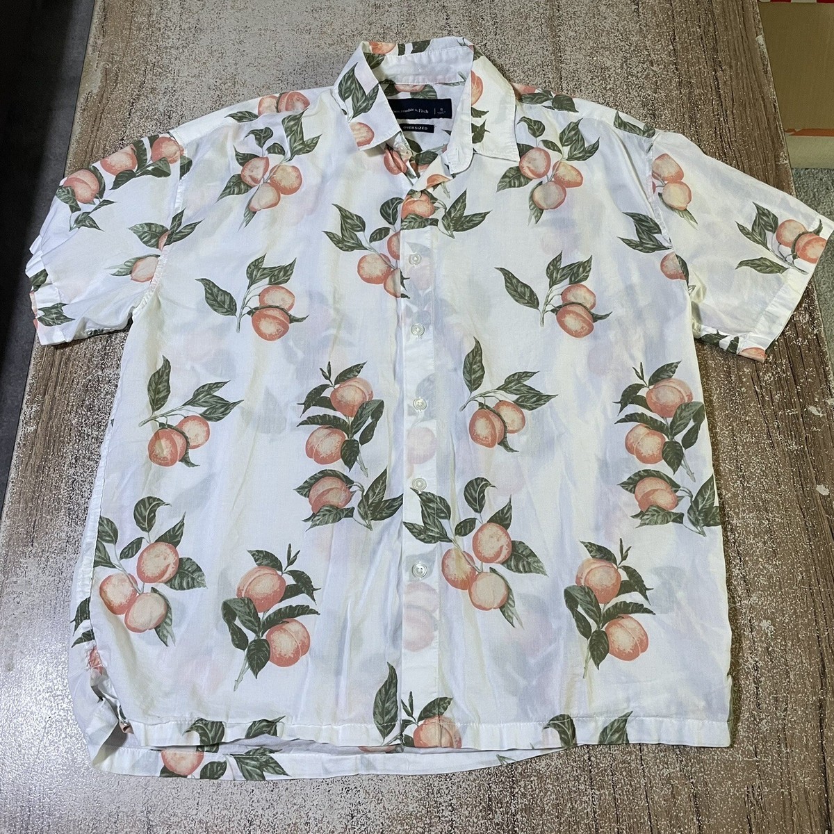 Abercrombie & Fitch Men's SS Oversized Button Up Casual Shirt Size