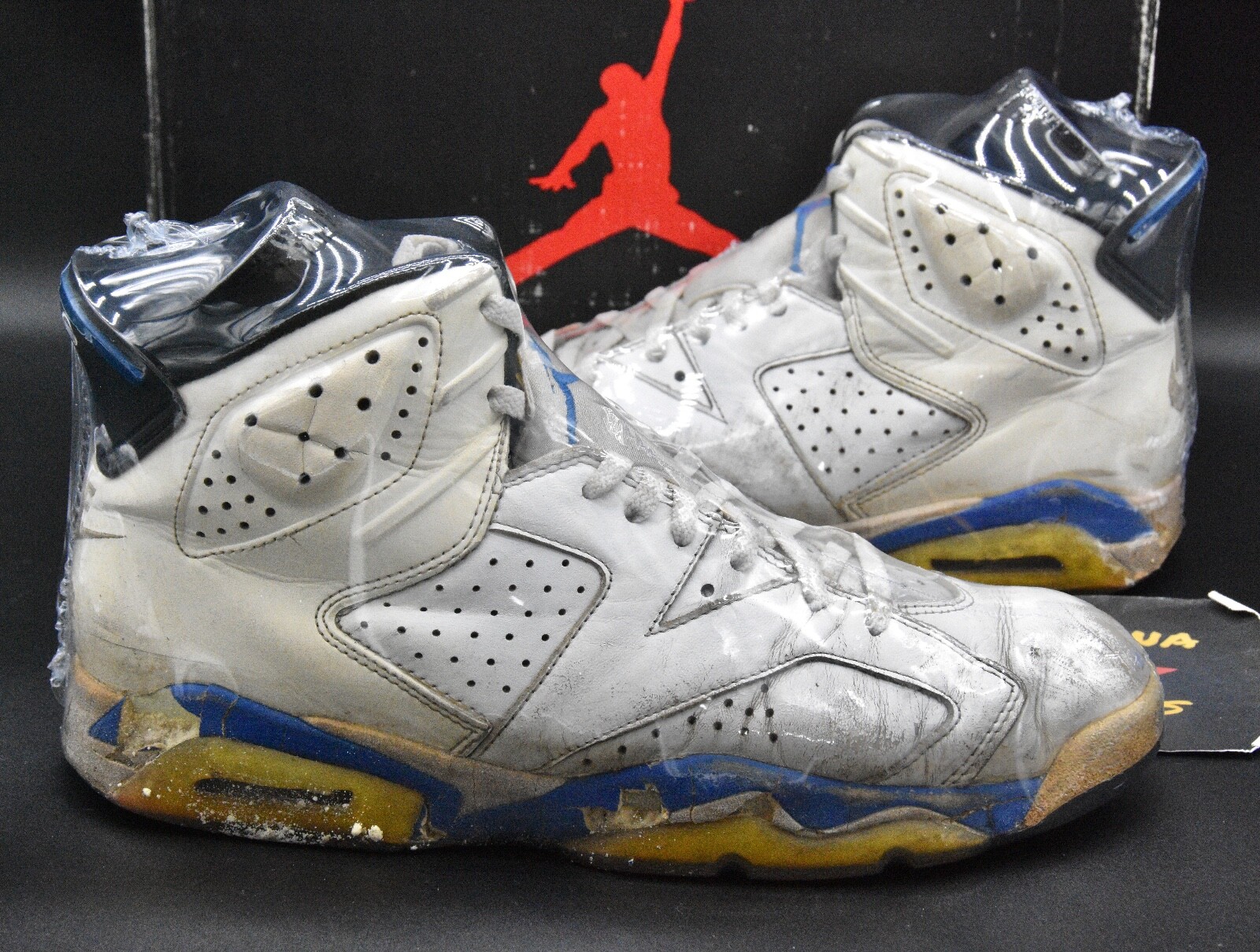 RARE ORIGINAL 1991 Nike Air Jordan 6 SPORT BLUE size 12 unc bred db dmp metallic image 4