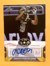DONOVAN PEOPLES-JONES Browns / Michigan 2017 Leaf AUTOGRAPH RC #'d 8/10