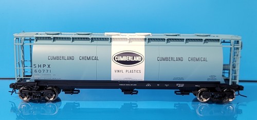 ATLAS 7318-1 "O" Cumberland Chemical 3-Bay Cylindrical Hopper Car #60771 2-Rail