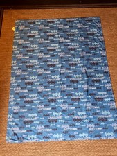 Batman Crib Sheet Flat Baby Bed Blue Black White Polyester Standard Size 44"X58"