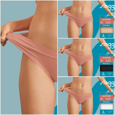 Sloggi Women's GO Allround Hipster Briefs Knicker 2 Pack 10207441 One Size 10-16