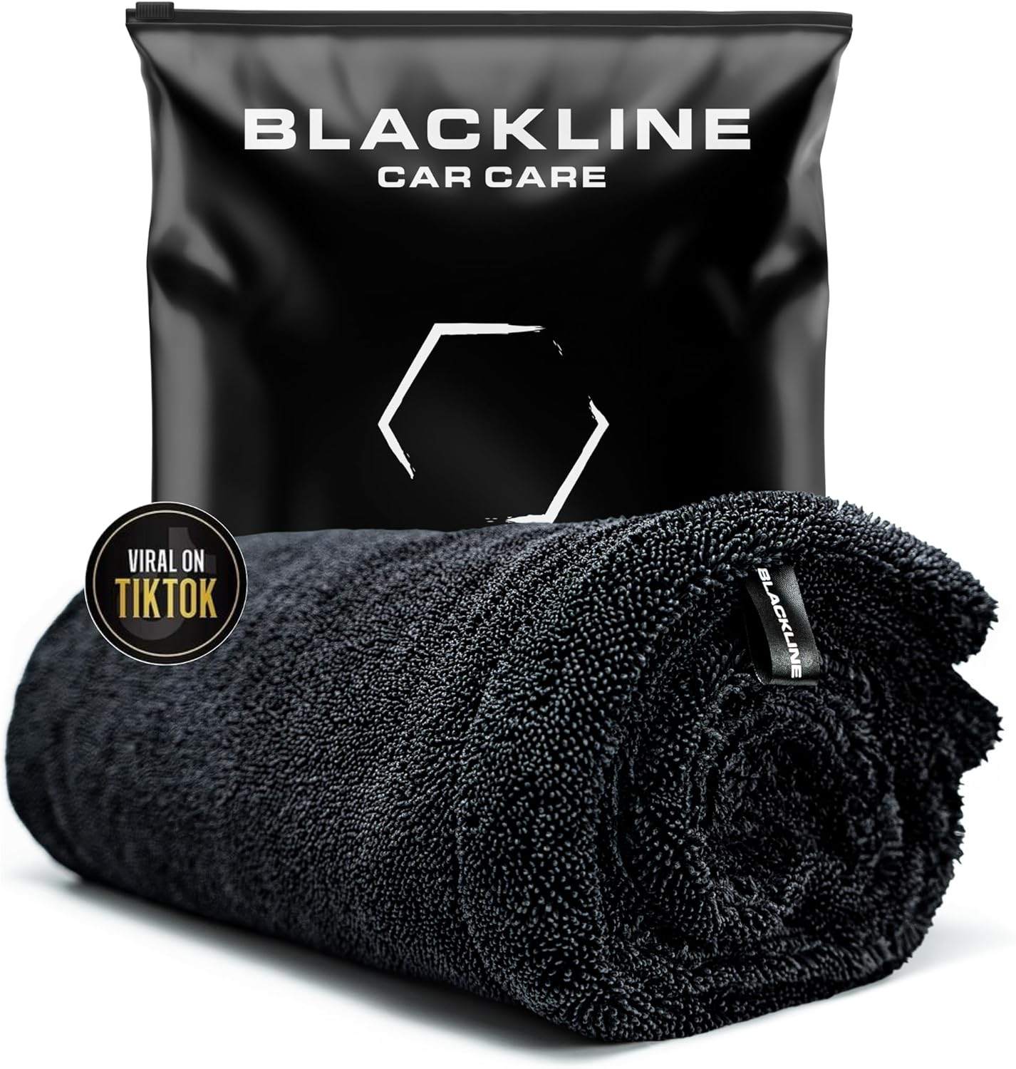 Blackline Drying Towel #1 Rated Car Drying Towel for Car Detailing Streak Free,