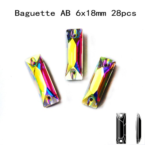 Stress Crystal AB Sew On Rhinestones Crystal Glass Teardrop Oval Navette Stones - Picture 37 of 58