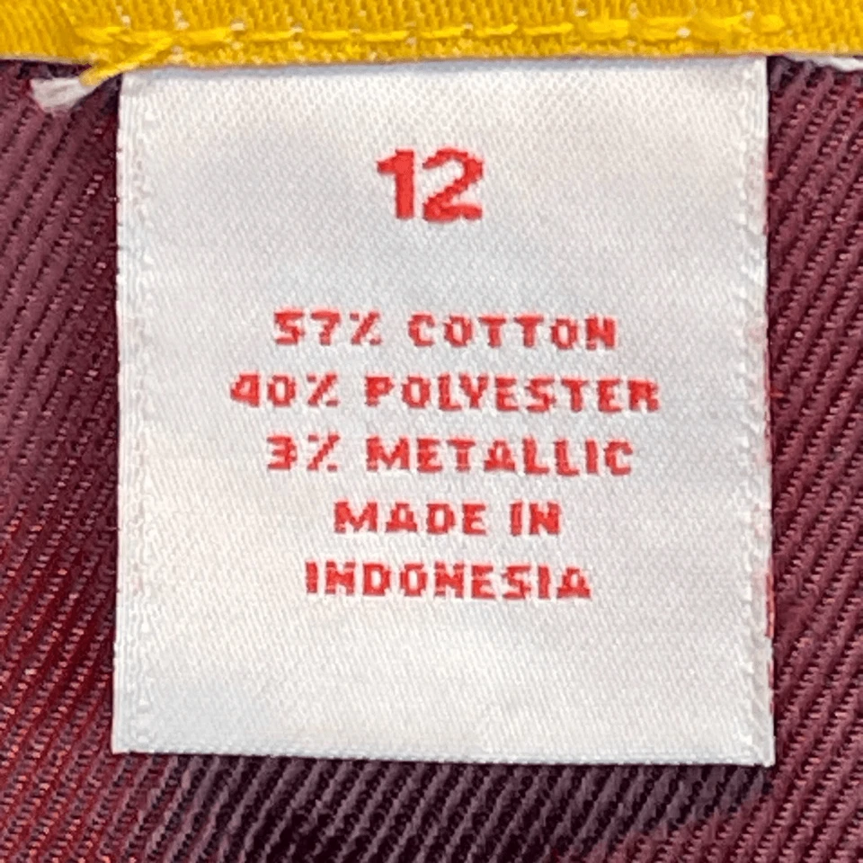 Ruby Rd Jacket Women's Size 12 Cranberry Red Metallic Button Front Drawstring - Image 4 of 4