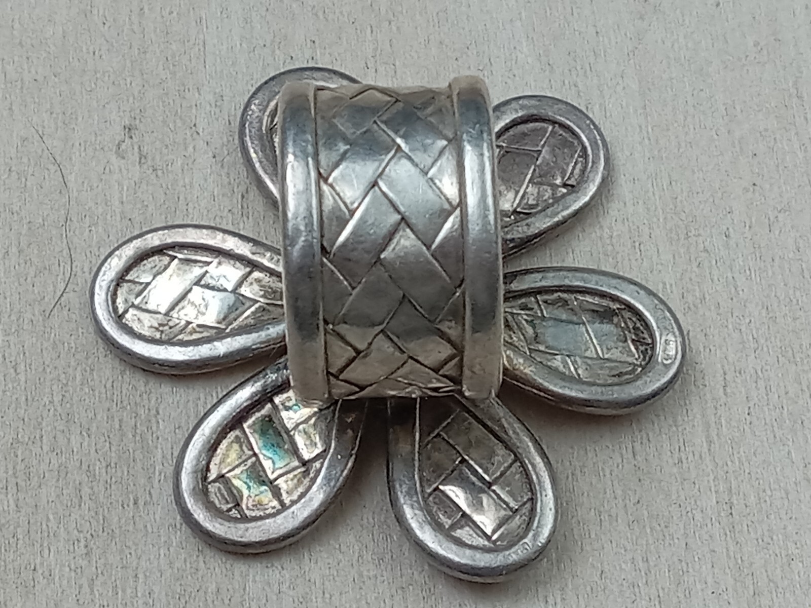 Statement Artisan Sterling Silver Ring w. Woven P… - image 5