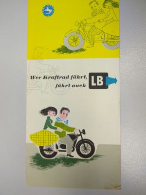 Continental Motorradreifen, Lamellenblock, Werbeblatt Beilage , 50 er Jahre