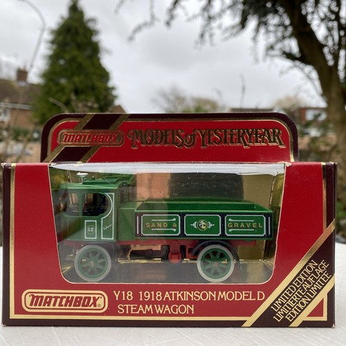 Matchbox Models Of Yesteryear Y-18 - 1918 Atkinson Model D Steam Wgn Sand/Gravel - Picture 2 of 12