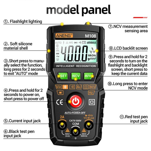 Voltage Meter Frequency Electrical Tester Digital Multimeter - 第 9/12 張圖片