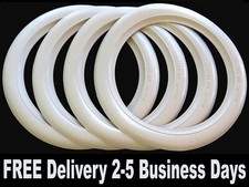 Portawalls 13 Inch Rim Whitewall Car Tire Insert Trim Set 4 Pcs.