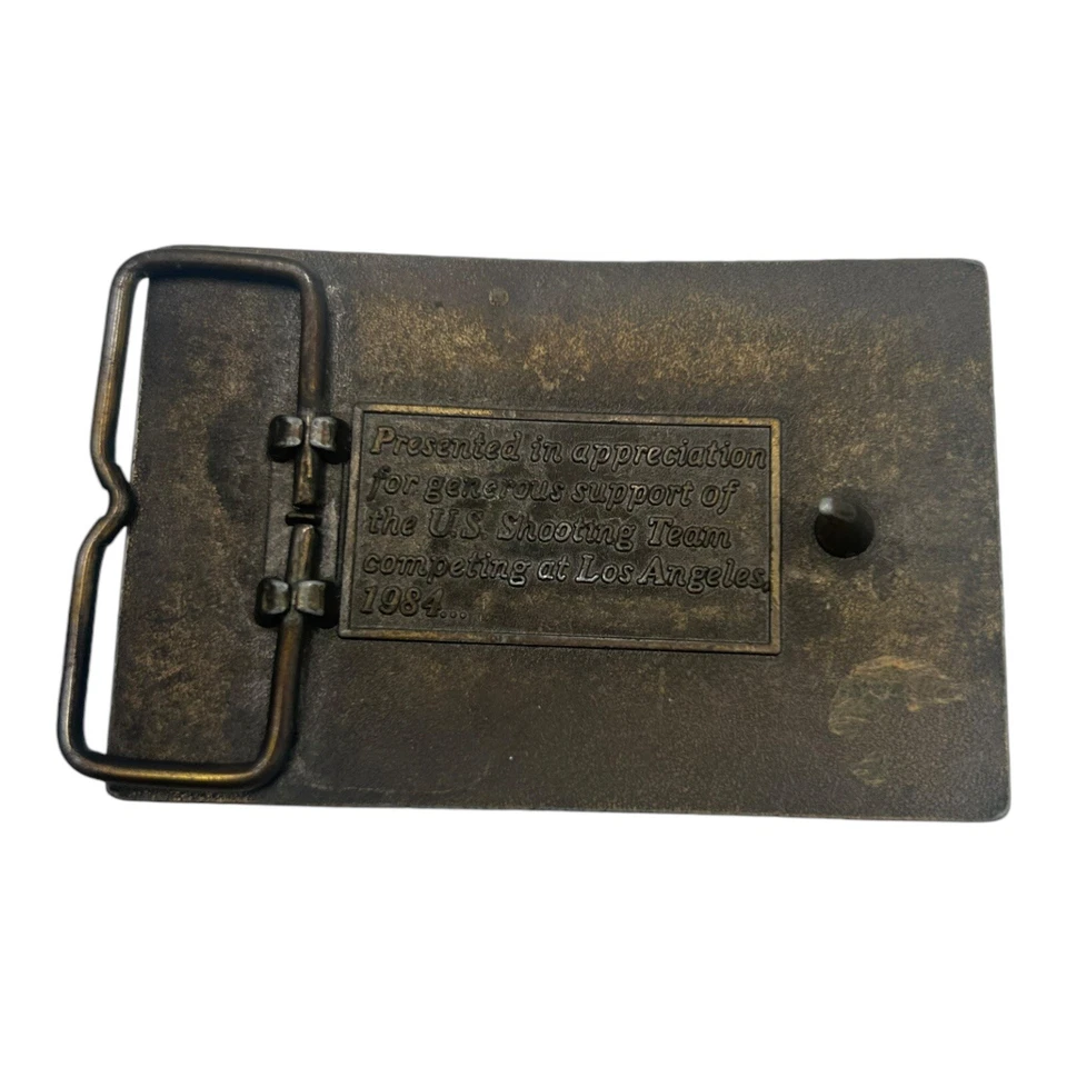 De colección apuntando al oro olímpico EE. UU. Hebilla de cinturón Shooting Team 1981-1984 Foto 2 de 4