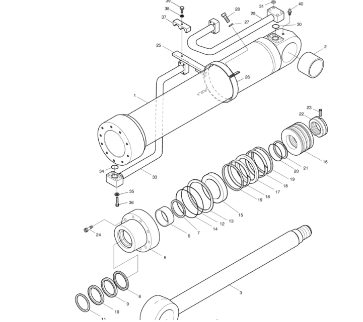 2440-9234KT BOOM CYL SEAL KIT FITS DAEWOO EXCAVATOR SOLAR 220LC-V 200W-V 225LC-V - Image 2 of 2