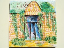 New hand painted ceramic tile 4 x 4 Coaster Decorative
