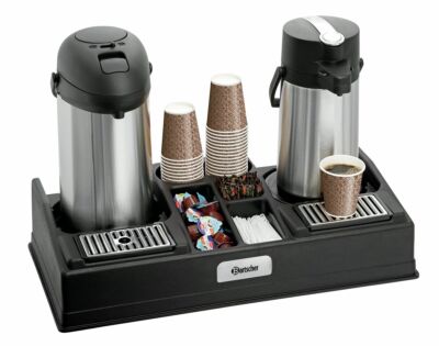 Bartscher Kaffeestation für 2 Pumpkannen und Zubehör