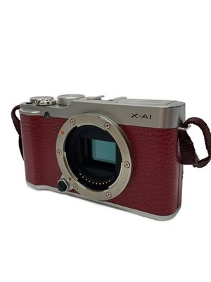 FUJIFILM X-A1 Mirrorless Digital Camera Body Red Tested w/ Charger