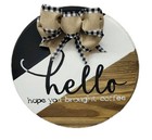 'Hello, Hope You Brought Coffee" 12" Wood "Welcome" Door Sign