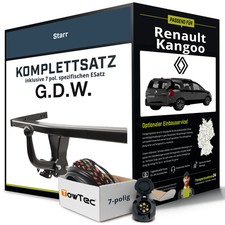 Für RENAULT Kangoo III Anhängerkupplung starr +eSatz 7pol 05.2021-jetzt EC 94/20