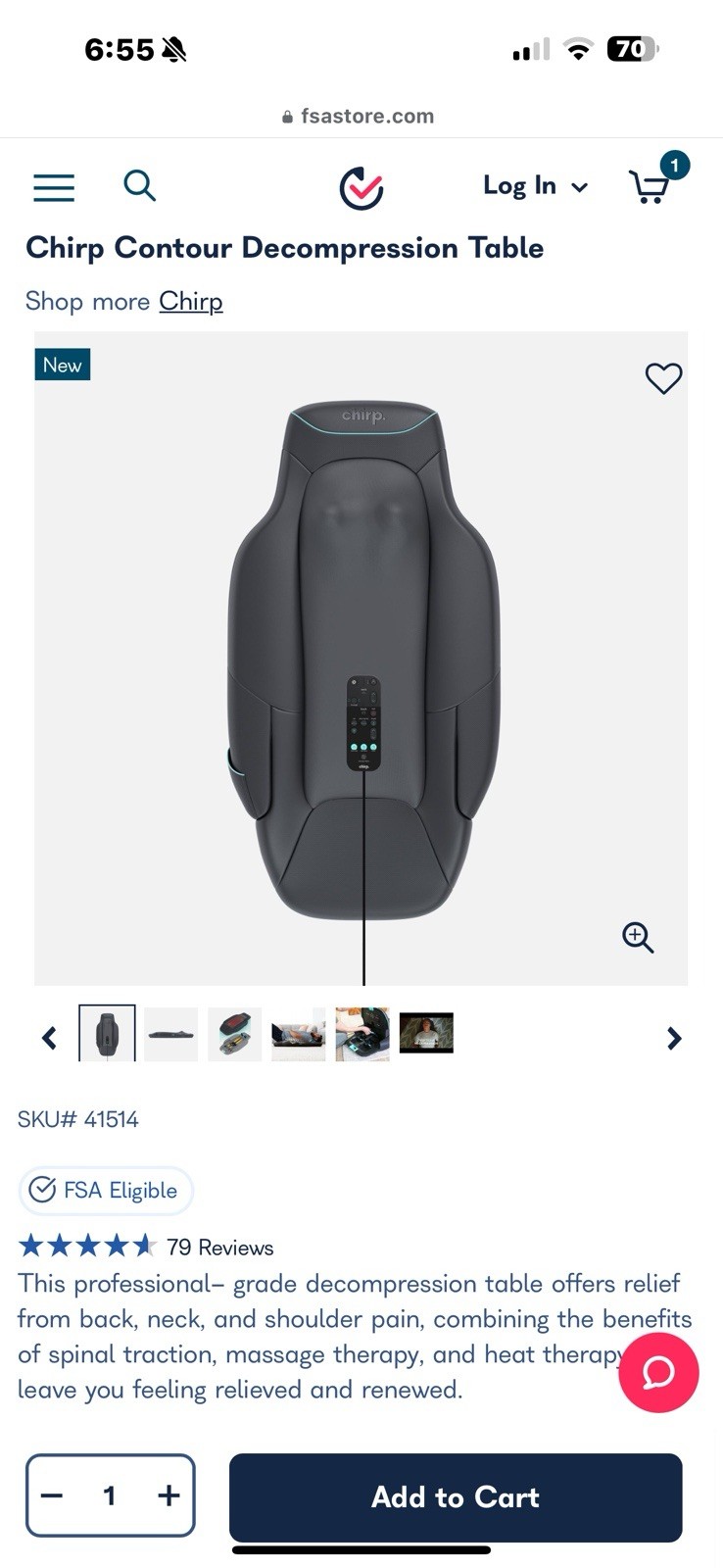 Chirp Contour Decompression Massage Table Black