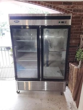 ATOSA MCF8703ES UPRIGHT GLASS TWO(2)-DOOR FREEZER-BOTTOM MOUNT-WARRANTY