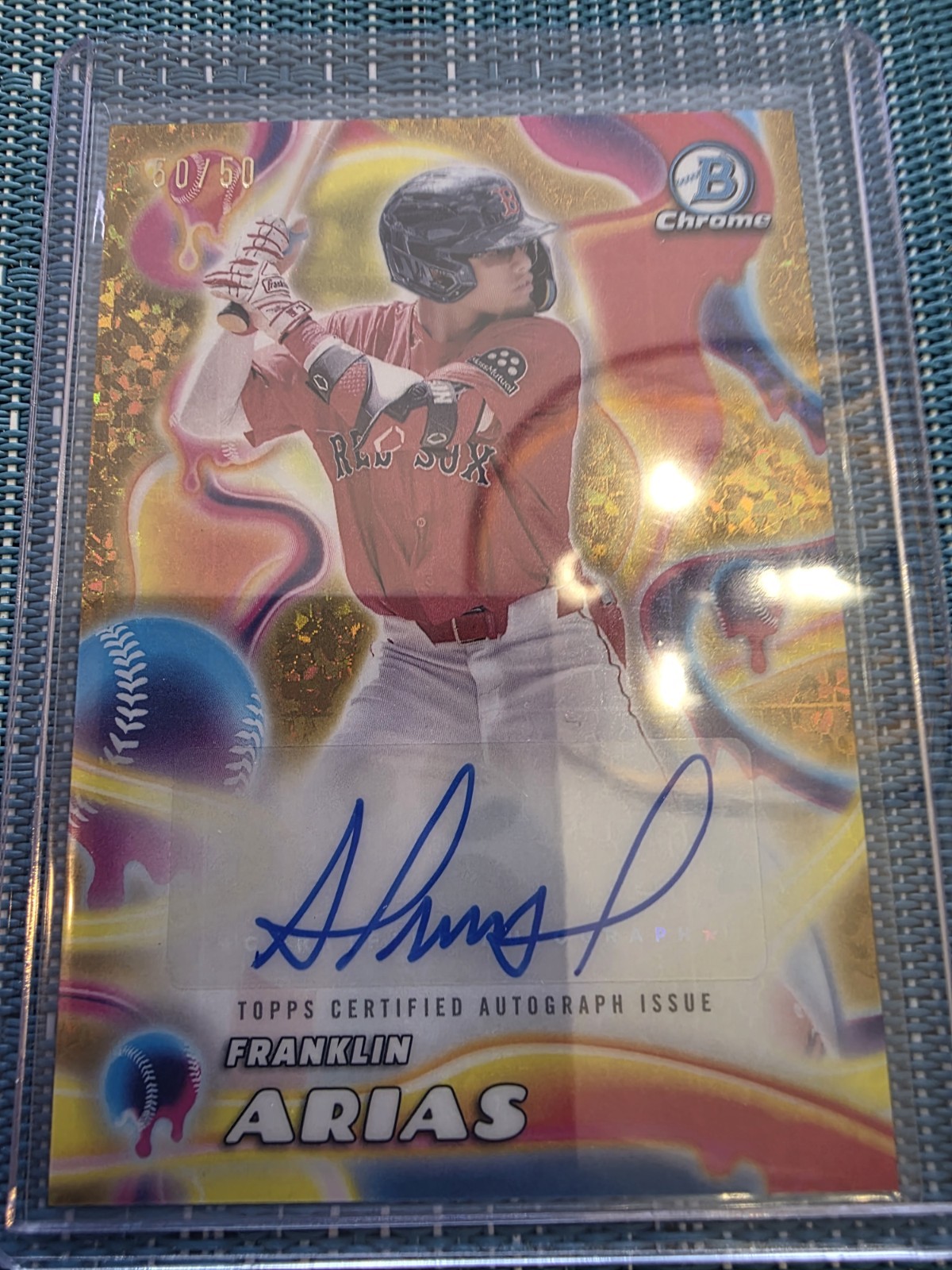 Franklin Arias 2025 Bowman Chrome #MMA-FA Melt Mashers Autographs 