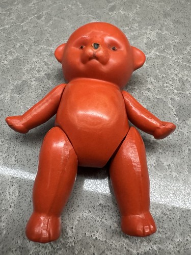 Vintage USSR “Red 🐻 Bear” Blow Plastic Doll Soviet Decor - Picture 7 of 9