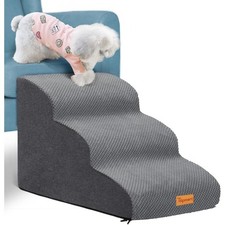 3 Tiers Foam Dog Ramps/Steps,Non-Slip Pet Steps,Extra Wide Deep Dog Stairs