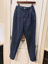 Rocky Mountain Rockies Jeans Vintage Blue Striped Bareback High Waist Size 12