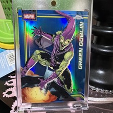 2026 Topps Chrome Marvel Comics Green Goblin Blue Refractor /150 #45