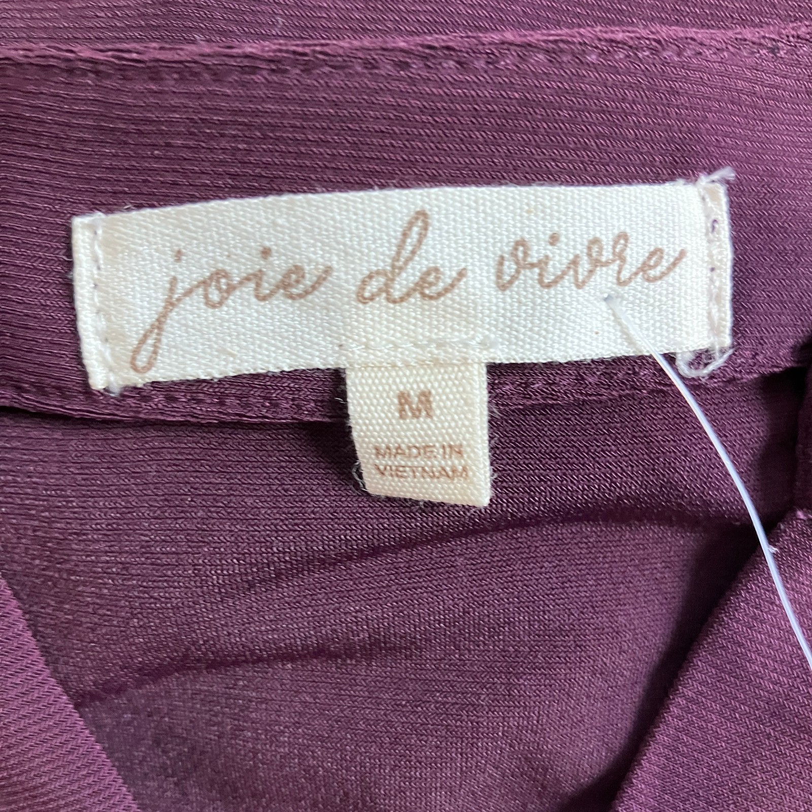 Joie de Vivre Women's Roll-Tab Sleeve Blouse Size M Purple NWT