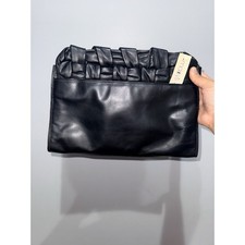 Vintage Andre Cellini Black Clutch Evening Bag Purse Woven Interacci  NWT R