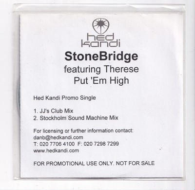 (LR938) Stonebridge ft Therese, Put 'Em High - DJ CD