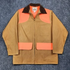 Vintage Ranger Hunting Jacket Mens XL Brown Orange Canvas Blaze Upland Made USA