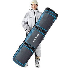 Padded Snowboard Bag Expandable Snowboard Bag for Air Travel Adjustable Grey