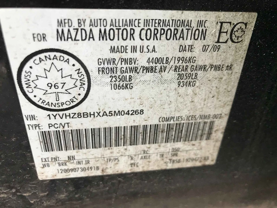 Used Rack and Pinion Assembly fits: 2010 Mazda 6 Power Rack and Pinion Grade B Foto 4 de 4