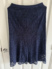 Uniqlo Navy Lace Midi Skirt Size Small Brand New Fast Delivery