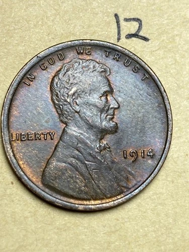 1914 (P) LINCOLN WHEAT CENT, "EXTREMELY FINE" condition #12