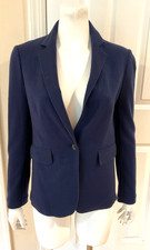 EUC Rag  Bone Navy Wool Blazer with Navy Piping and Trim Sz 2