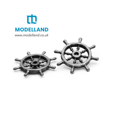 Occre 17019 Metallhelm Lenkrad Ruder 15mm Schiffsmodellbau Tasche mit 2 Stück.