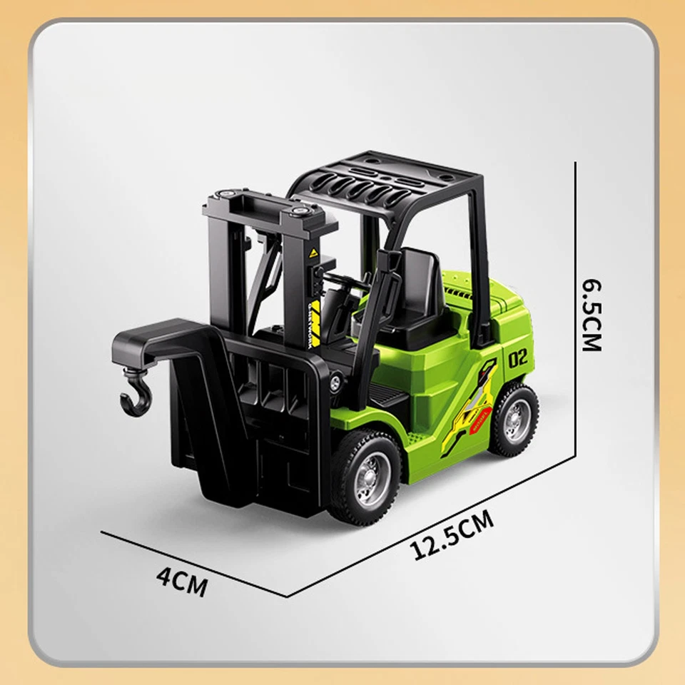 2 in1 RTR 1/64 2.4G Mini RC Car Alloy Forklift Trailer Support App Collection - Image 2 of 4