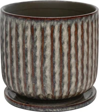 Better Homes & Gardens 8 inch Ceramic Paul Planter with Attached Saucer