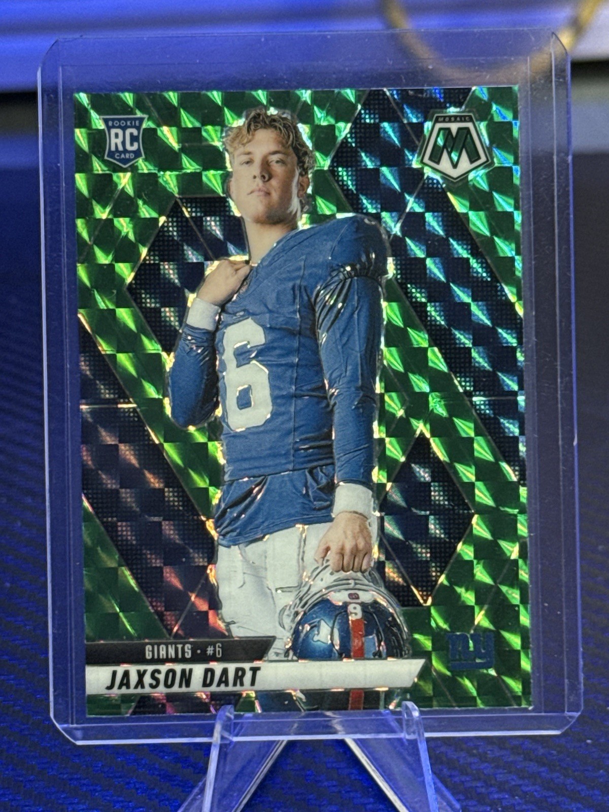 2025 Mosaic Jaxson Dart Green Mosaic Image Variation #288 RC New York Giants