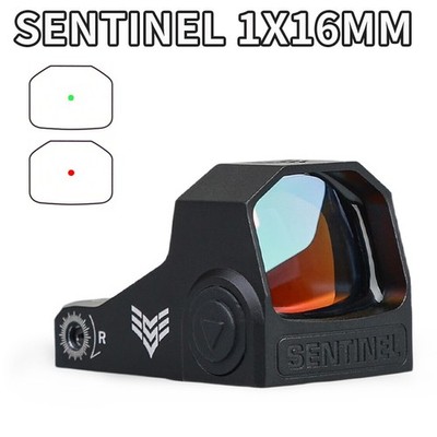 Swampfox Sentinel 1x16mm Micro Reflex Red/Green Dot Sight 3 MOA For RMSc