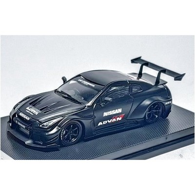 NISSAN GT-R (R35) - LBWK - ADVAN  - matte black - ModelCollect 1:64