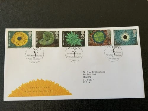 Great Britain 1995 #1591-1595 Springtime - FDC