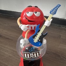 Rare M&Ms Candy sweet Dispensers Red M&M With Guitar Vintage Collectable 2013